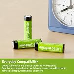 Amazon Basics 8-Count Remboursé AA NiMH Batteries, 2000 mAh, Recharge jusqu'à 1000x Heures, pré-chargées