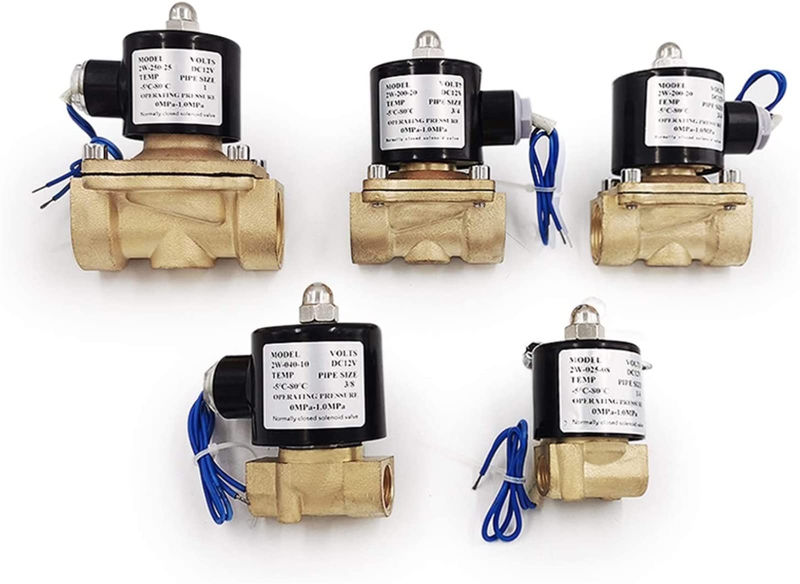 1/4 3/8 1/2 3/4 1 cala Elektryczny zawór elektromagnetyczny DN8 DN10 DN15 DN20 DN25 N/C Zawór pneumatyczny do Oleju Wodnego Powietrze 12V/24V/220V/110V Przydatne (Ac110v, DN20)