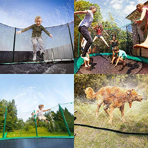 Trampoline Sprinkler,Outdoor Trampoline Waterpark Sprinkler Water Toys for Kids Backyard,Trampoline Accessories Sprinkler for Water Play,Games,and Summer Fun in Yards (49ft)
