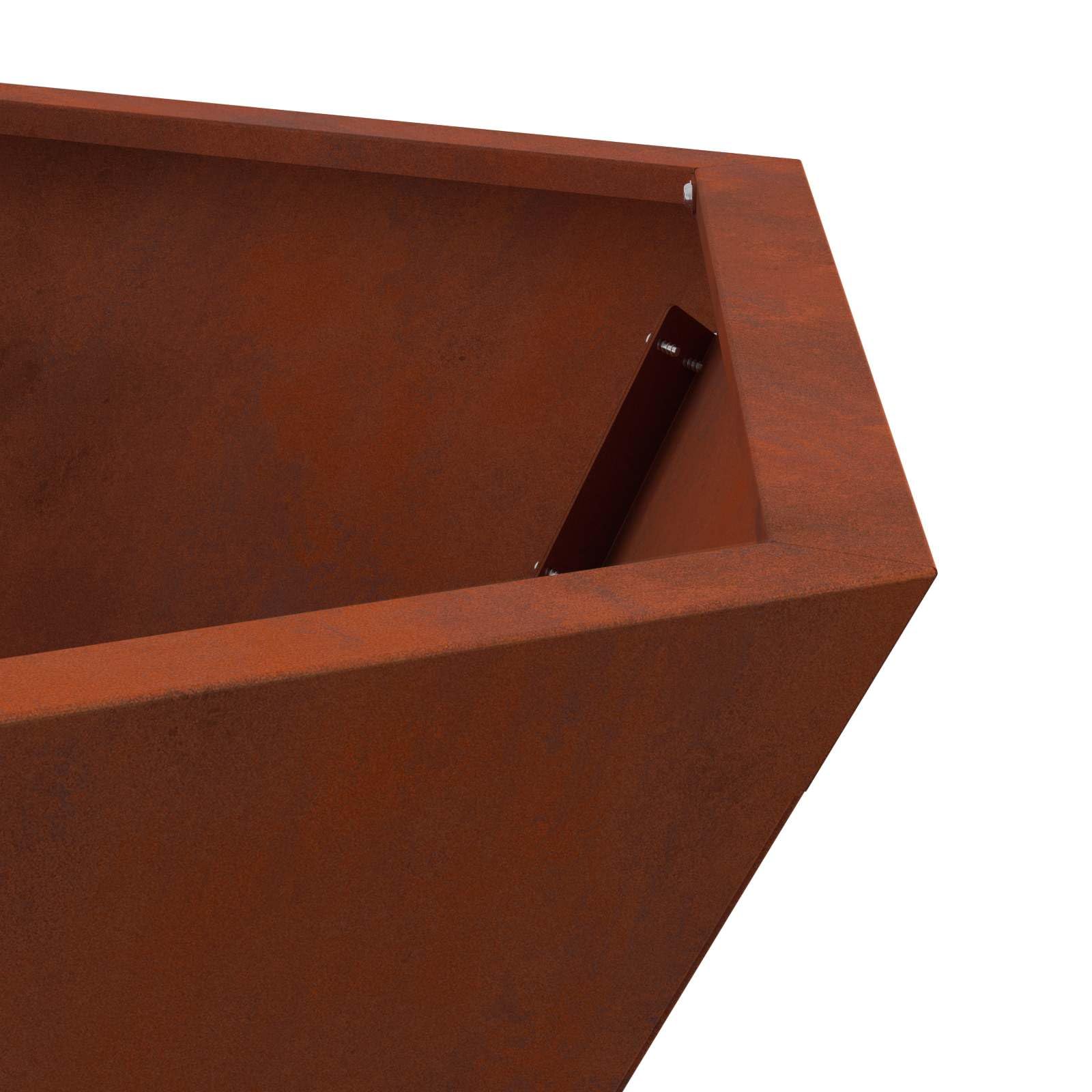vidaXL Hoguera Marrón 100 x 100 x 28 cm Acero autopatinable, Hogares de Fuego portátiles, Asar, Modernos, Quema Madera, Ideales para el jardín, Resistentes a la corrosión