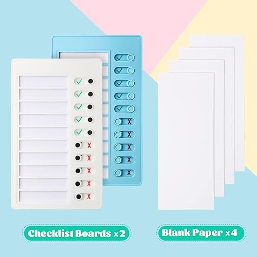 Miniatura 7 de Aleric Tabla de tareas de 2 piezas para niños para hacer lista de tareas, tabla de tareas de lista de verificación, tabla de rutina matutina