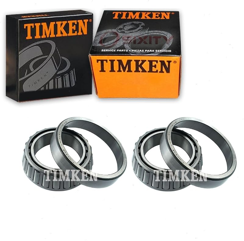 2 pc Timken Rear Outer Wheel Bearing & Race for Ford F-250 Super Duty 99-12 | Wheel Bearing and Race Set, Stops wheel growl and play with a matched bearing and race set; precision-ground. Direct-fit OE