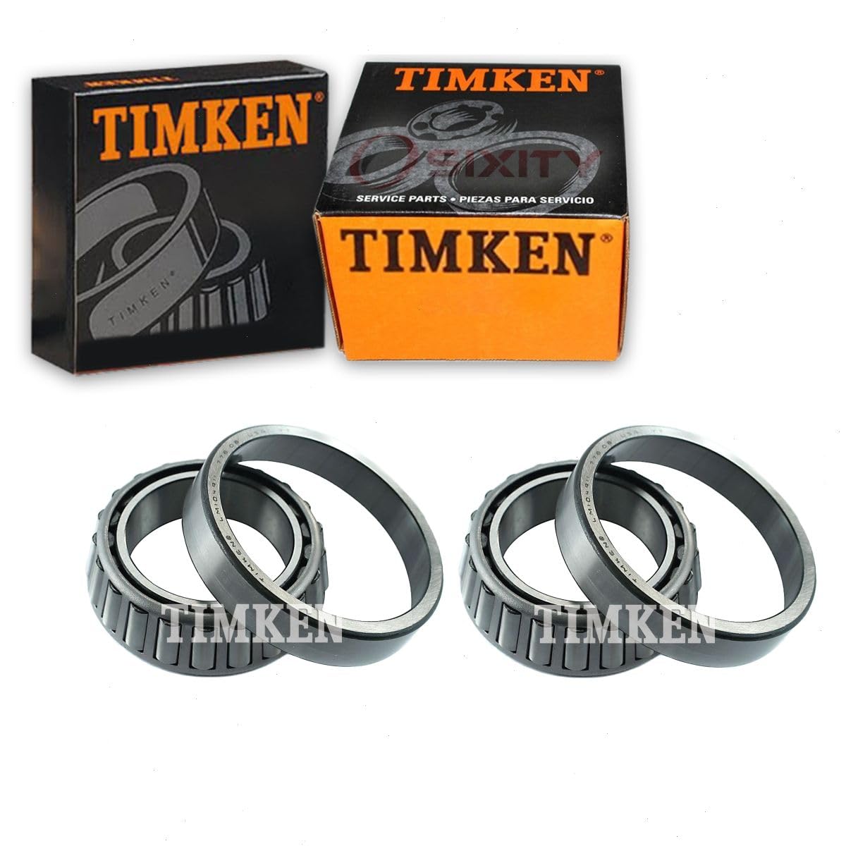 2 pc Timken Rear Outer Wheel Bearing and Race Sets Compatible with Ford F-250 Super Duty 1999-2012