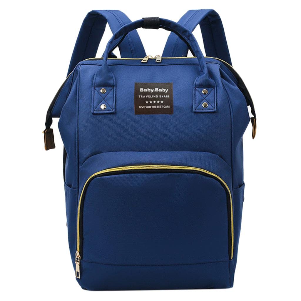 bnf Maternity Diaper Bag Backpack Large Capacity Baby Nursing Bag Dark Blue Baby | Diapering | Diaper Bags-image-18
