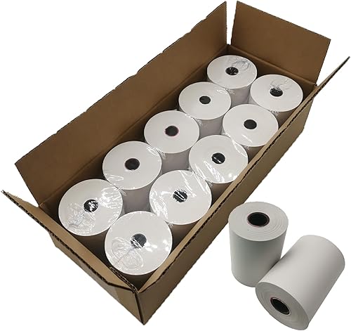 Miniatura 8 de (50 rollos) Rollos de papel térmico de 2 14 x 50 pulgadas, rollos de papel térmico sin BPA, 2.25 pulgadas de ancho y 50 pies de largo por rollo de