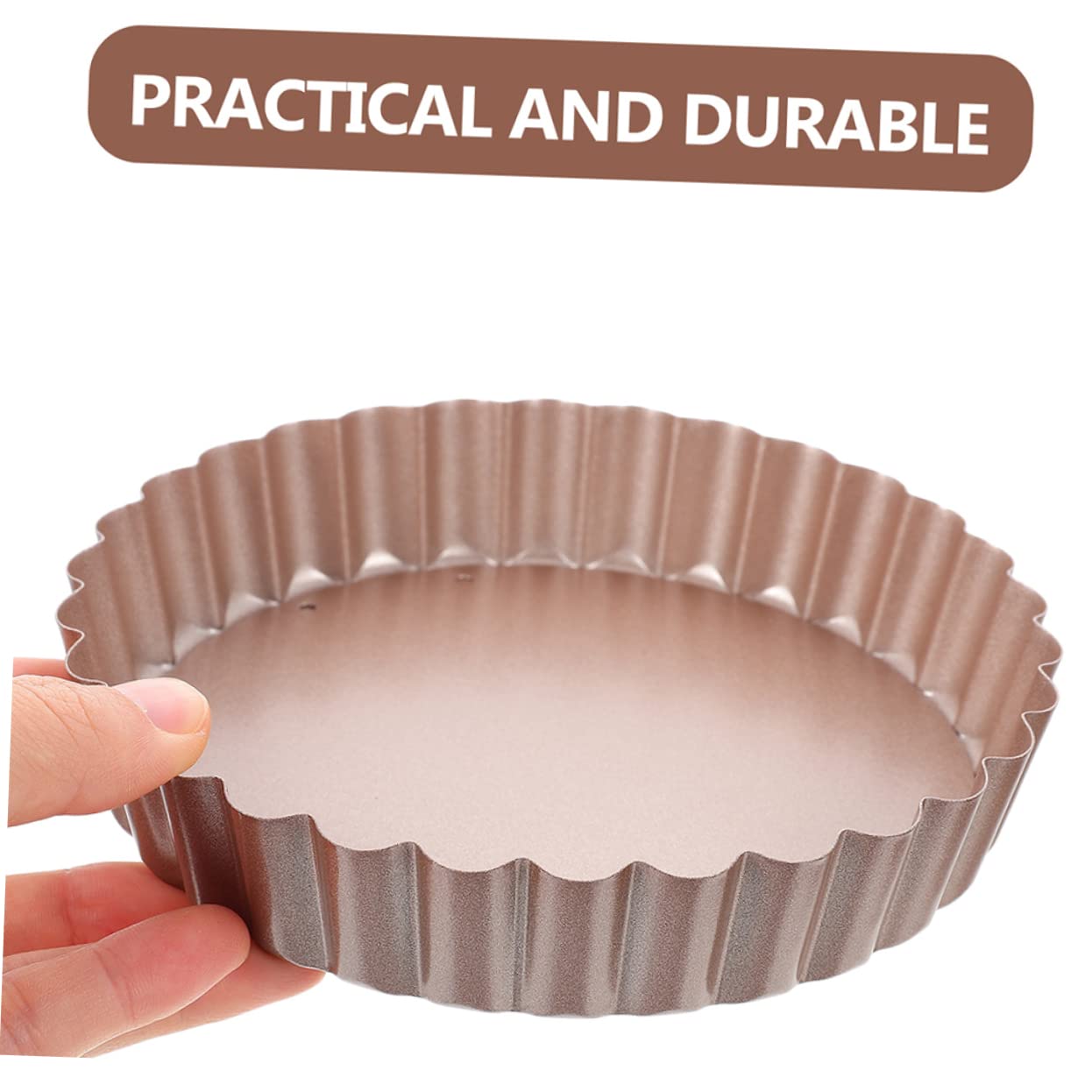 VINTORKY Easy Release Tart Baking Pans Non-stick Quiche Pans with Removable Bottom for Home Restaurant