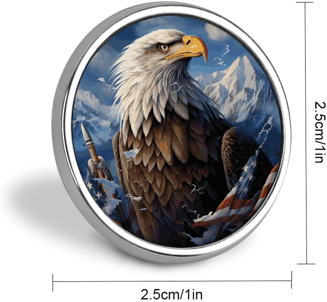 Eagle Brooch Pins Lapel Pins for Men Women Badge Button Cover Decorative Jewelry Charms for Hats Bags Backpacks Suits Shirts Scarves Clothing Accessories Banquet Wedding Gift image 2