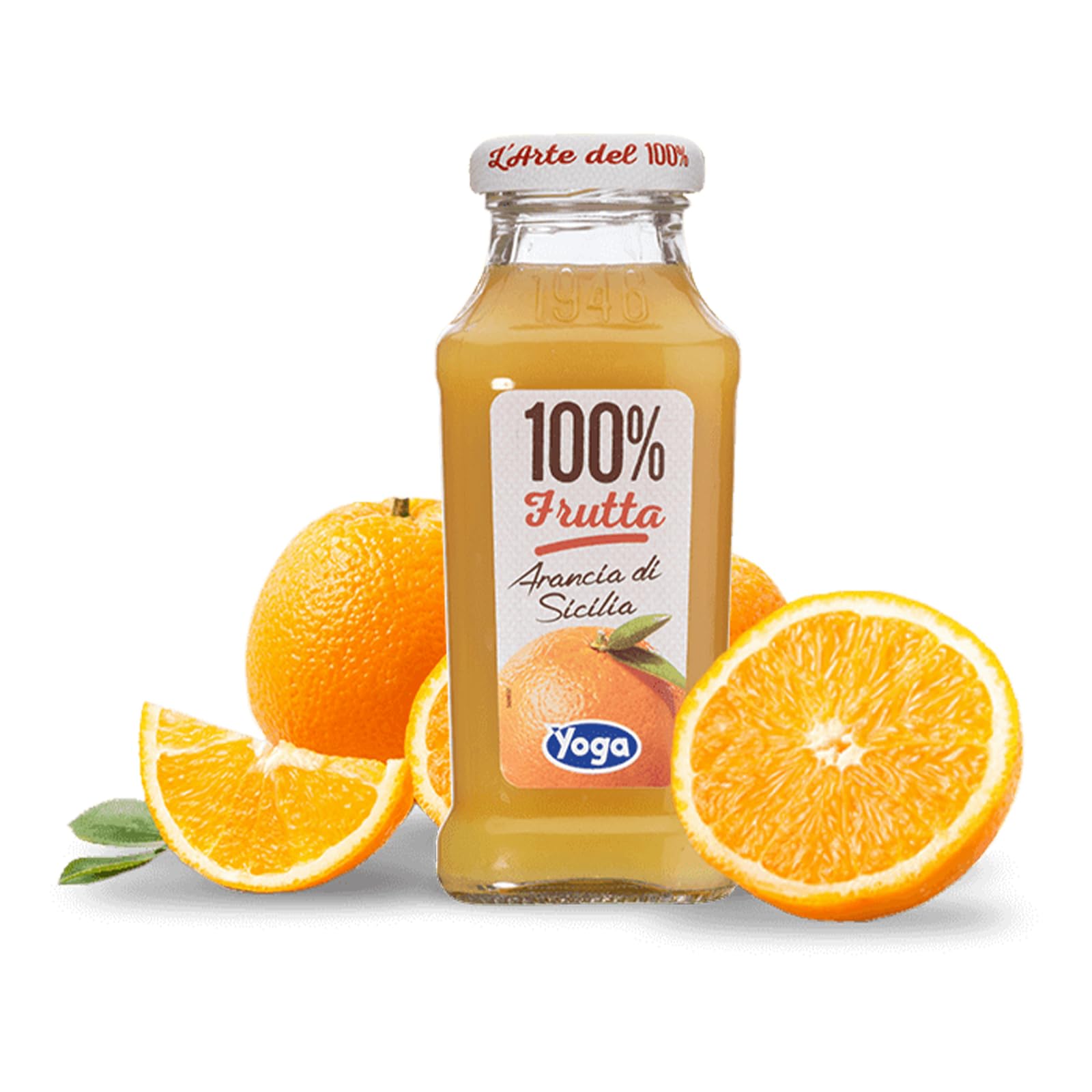 Yoga Succo di Frutta Arancia di Sicilia 100% Confezione da 12 Bottiglie da 200ml