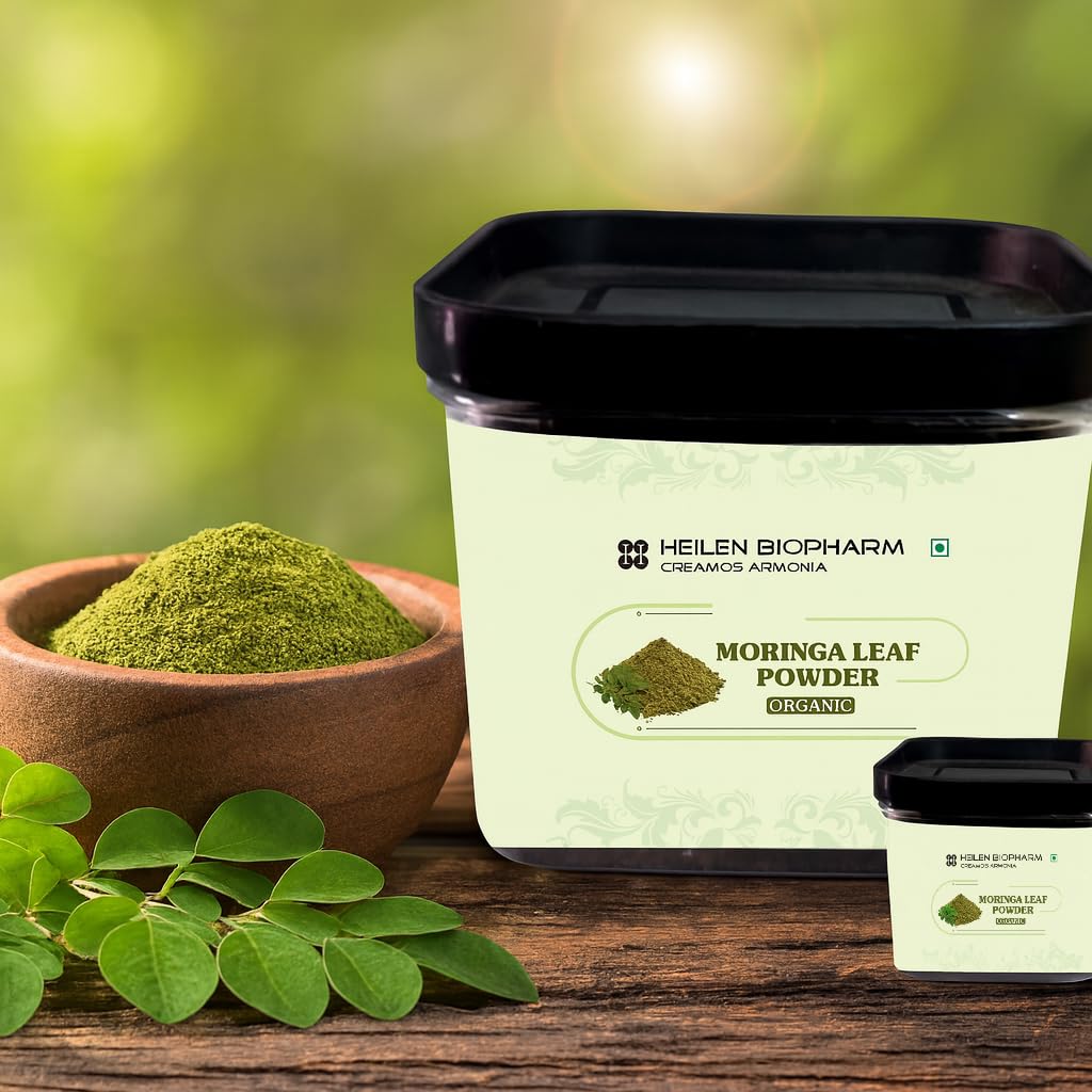 Heilen Biopharm Moringa Leaf Powder | 100g | 100% Pure & Natural | Vegan & Non-GMO | Supports Immunity, Energy & Digestion | Ayurvedic Herbal Superfood – Pack of 1 - Image 7 thumbnail