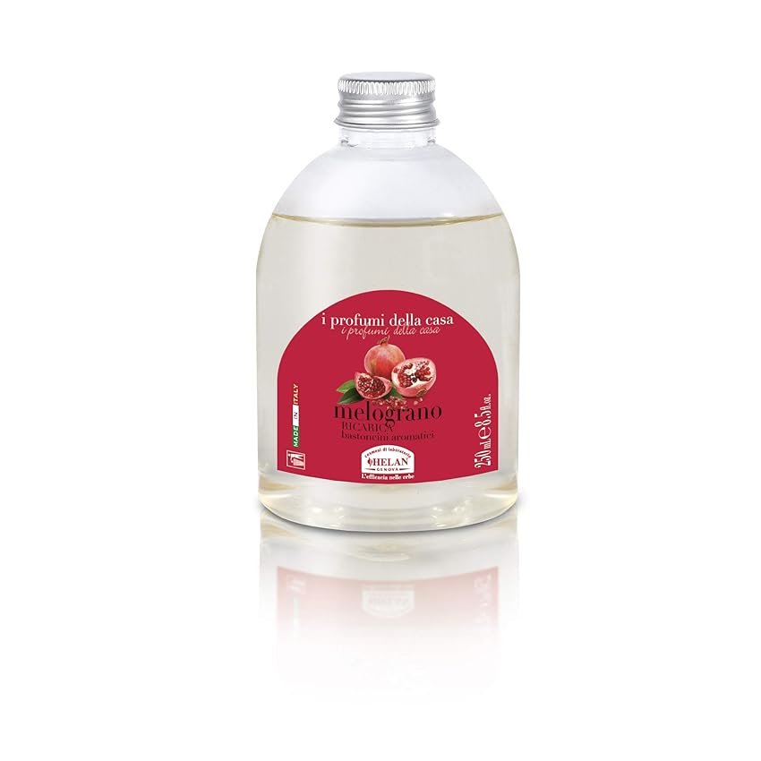 Immagine del prodotto Helan, I Profumi della Casa, Ricarica Profumatore Ambiente al Melograno - Profumo Ambiente per Bastoncini per Diffusori dalla Fragranza Fruttata, con Bacche di Rosa e Vaniglia - 250 ml, Made in Italy