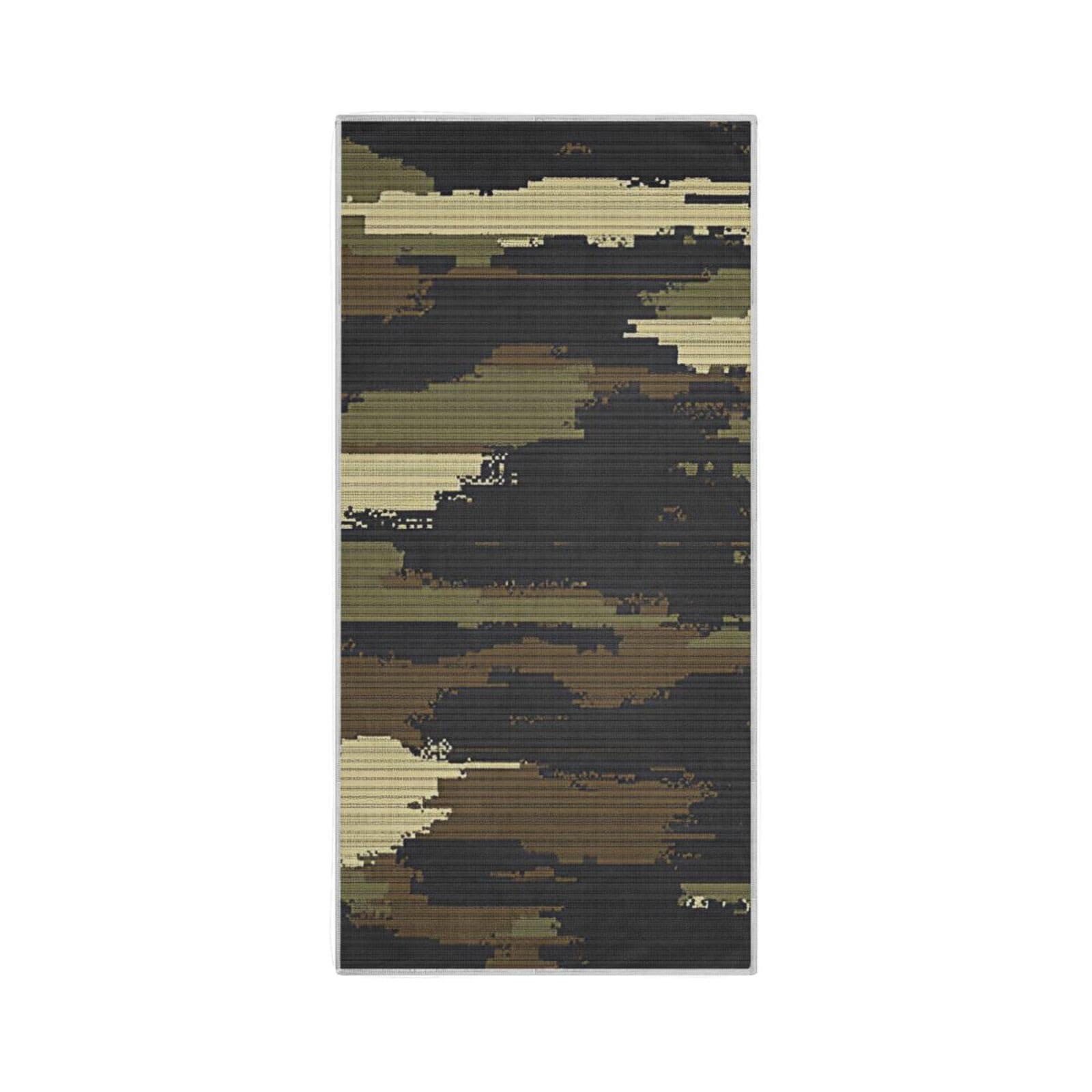 Yoogain Modern Army Green Camouflage Christmas Hand Towels for Kitchen Bathroom Hand Towel Quick Dry face washcloths Gym Towels White Sports Towel Hand Towel 30