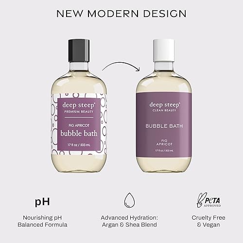 Miniatura 20 de Deep Steep Baño de burbujas, manzanilla lavanda, 17 onzas (paquete de 2) – Remojo calmante con manteca de karité, aceite de argán, aloe vera