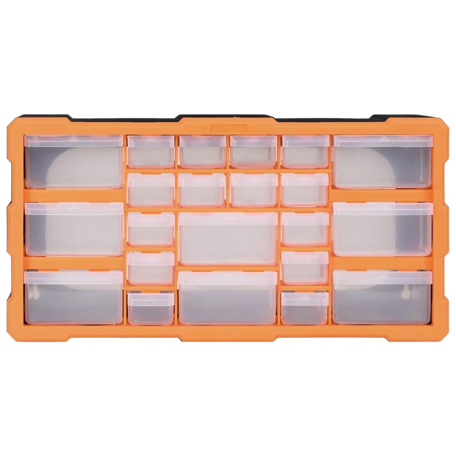 Gecheer Organizador de Herramientas de 22 Cajones - PP, 49 x 16 x 25,5 cm, Naranja y Negro, No Requiere Montaje Modelo YHSLRZJ-147583ES
