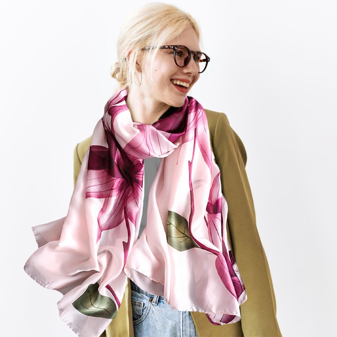 Foulard Seta, Foulard Seta Arancio E Rosa, Foulard Bandana Multicolor - Foto 10