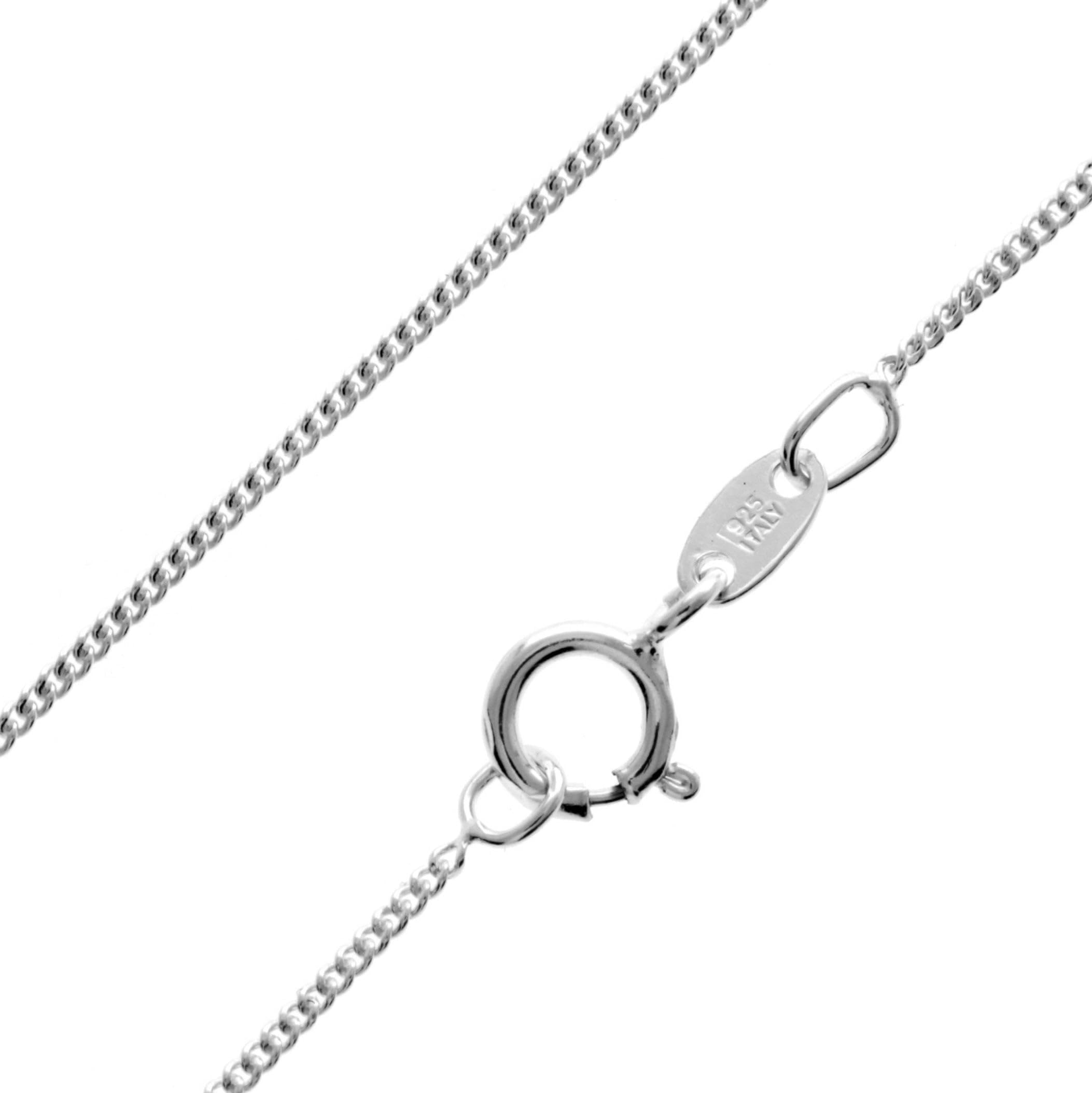 SilverAmber Jewellery UK - Sterling Silver 14" 16" 18" 20" 24" 28" 32" 36" 40" Inch Delicate Italian Curbs, Trace, Snake and other styles Chain Necklace