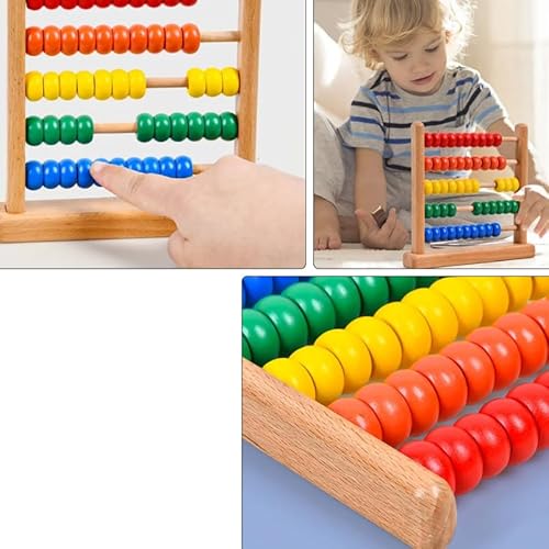 ábaco escolar 1 pçs clássico ábaco suporte contando contas matemática de madeira colorido educaciona