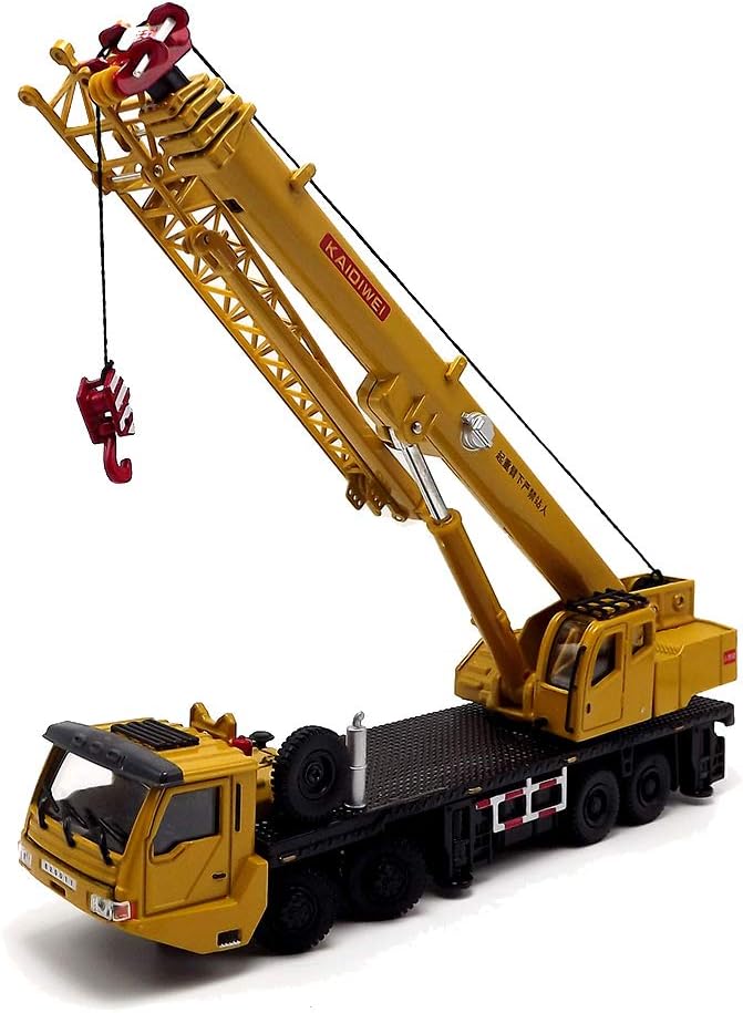 Alloy Die-cast Model Toy Engineering Heavy Crane Truck Vehicle Car Simulation Miniature 1:55 Kids Gift
