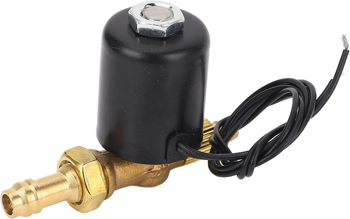 2-Way Argon Arc Solenoid Valve for TIG MIG Welding Machine, 0 to 0.8 MPa Brass Gas Solenoid Valve, with 6 mm / 8 mm Hose Barb, Inline Mount (220V AC)