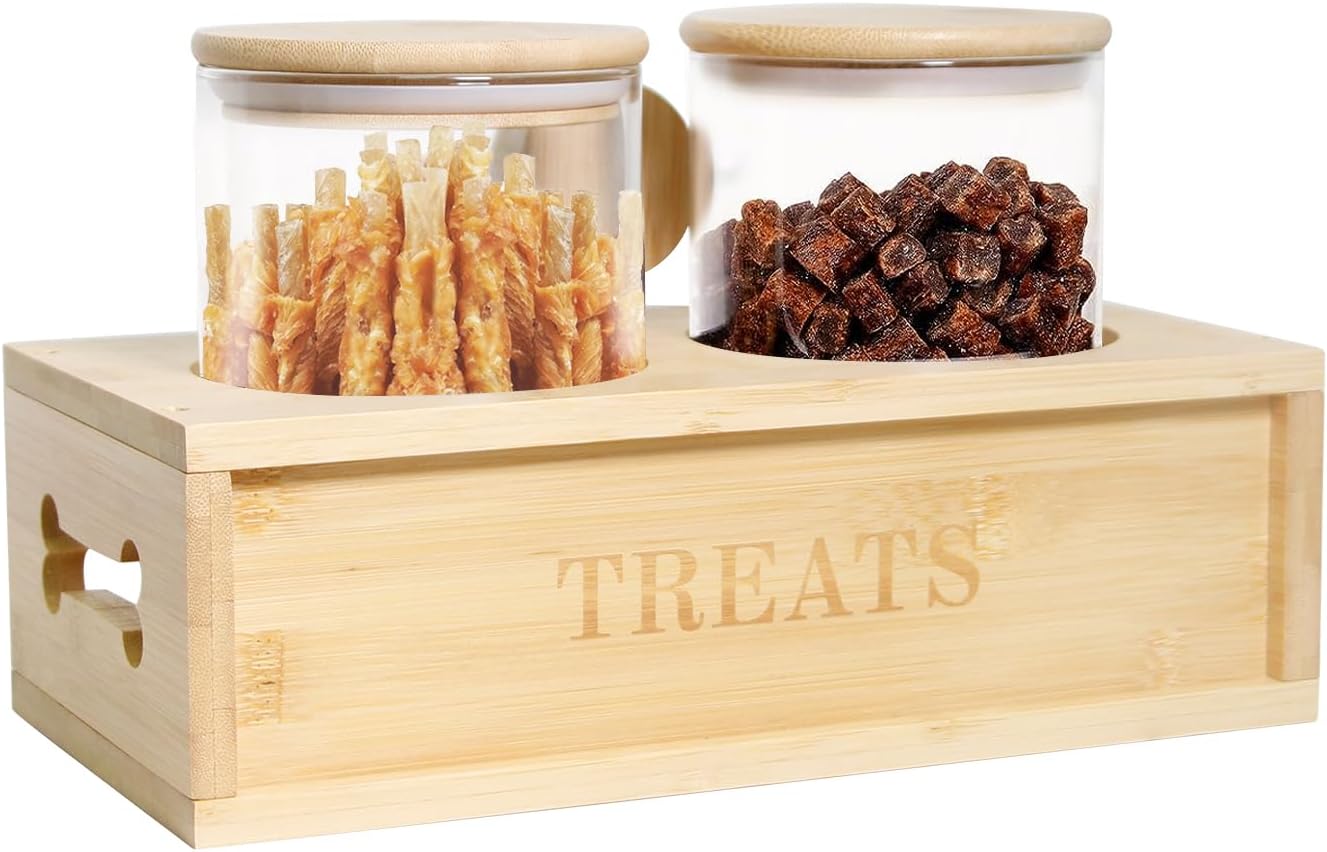 Brabtod Dog Treat Container,Airtight Dog Treat Jar,Pet Treat Container,Cat Treats