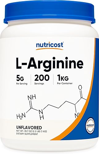 Nutricost L-Arginina en polvo 22poundPure L-Arginina 5G por porciĂłn Nutricost L-Arginina en polvo 22poundPure L-Arginina 5G por porciĂłn