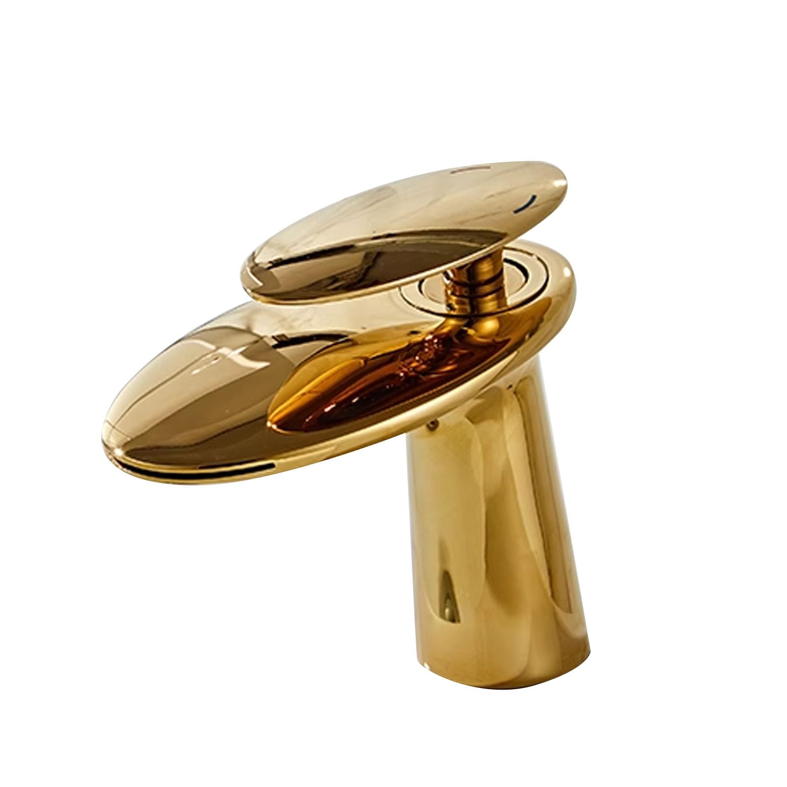 Mitigeur cascade doré pour éliminer les éclaboussures du lavabo de salle de bain