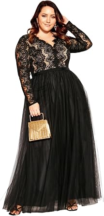 City Chic Womens Plus Size Maxi Dress - Rare Beauty