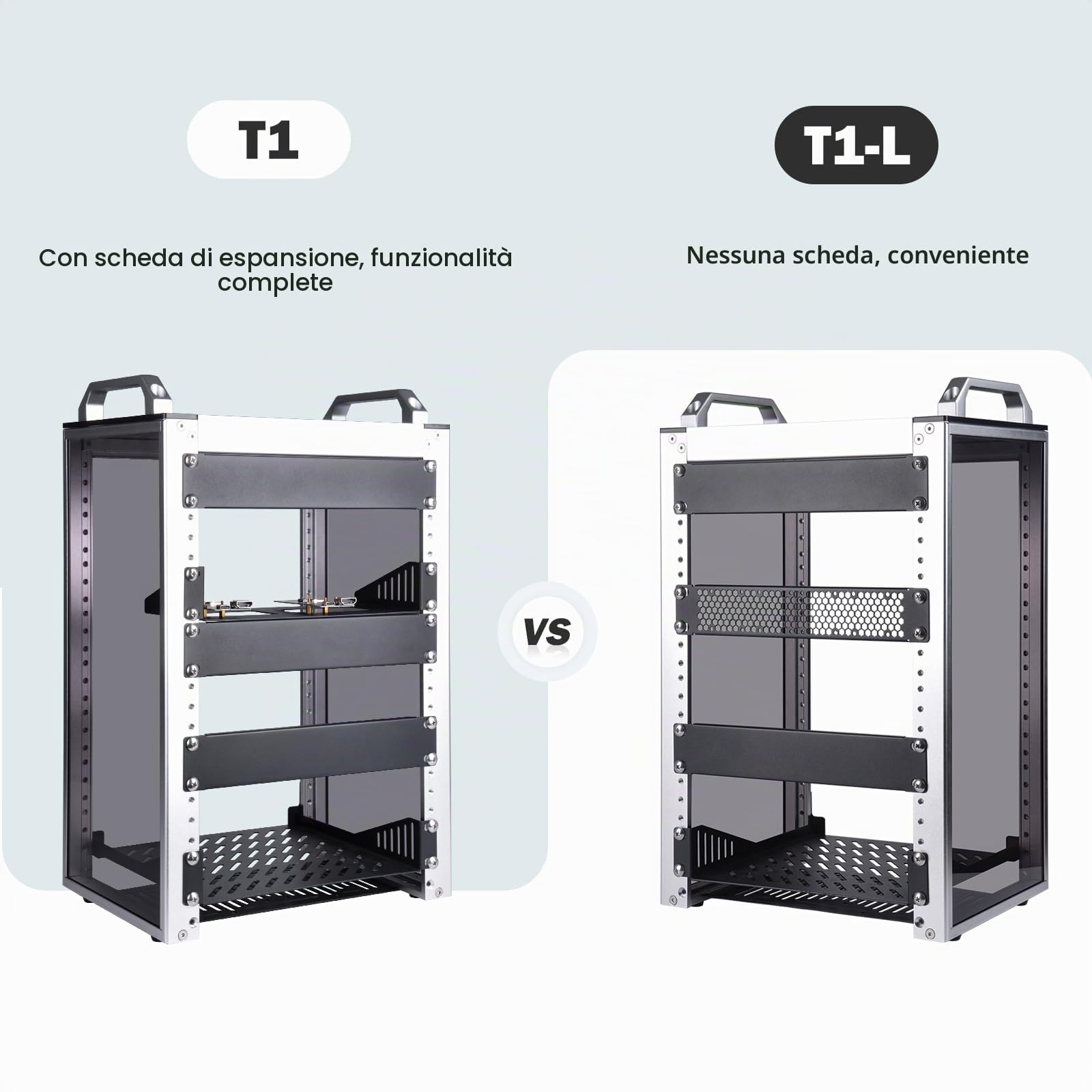 DeskPi DeskPi RackMate T1 - Armadio per server 8U, rack da 10" per rete, server, apparecchiature audio e video, custodia per montaggio a rack DeskPi RackMate T1