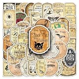 ポーションラベルステッカー 50枚、ウォーターボトル、ノート、ジャーナル、ノートパソコン、教室、生徒、教師用防水ビニールステッカー (魔法の薬)