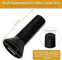 Vista 5 de Reemplazo del eje para exprimidor de cítricos compatible con modelos ELCJ-1600S ELCJ-1700S ELCJ1900S, pieza de reparación del eje de transmisión