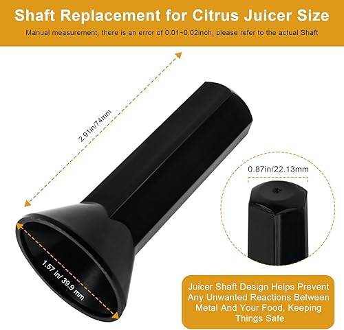 Miniatura 5 de Reemplazo del eje para exprimidor de cítricos compatible con modelos ELCJ-1600S ELCJ-1700S ELCJ1900S, pieza de reparación del eje de transmisión del