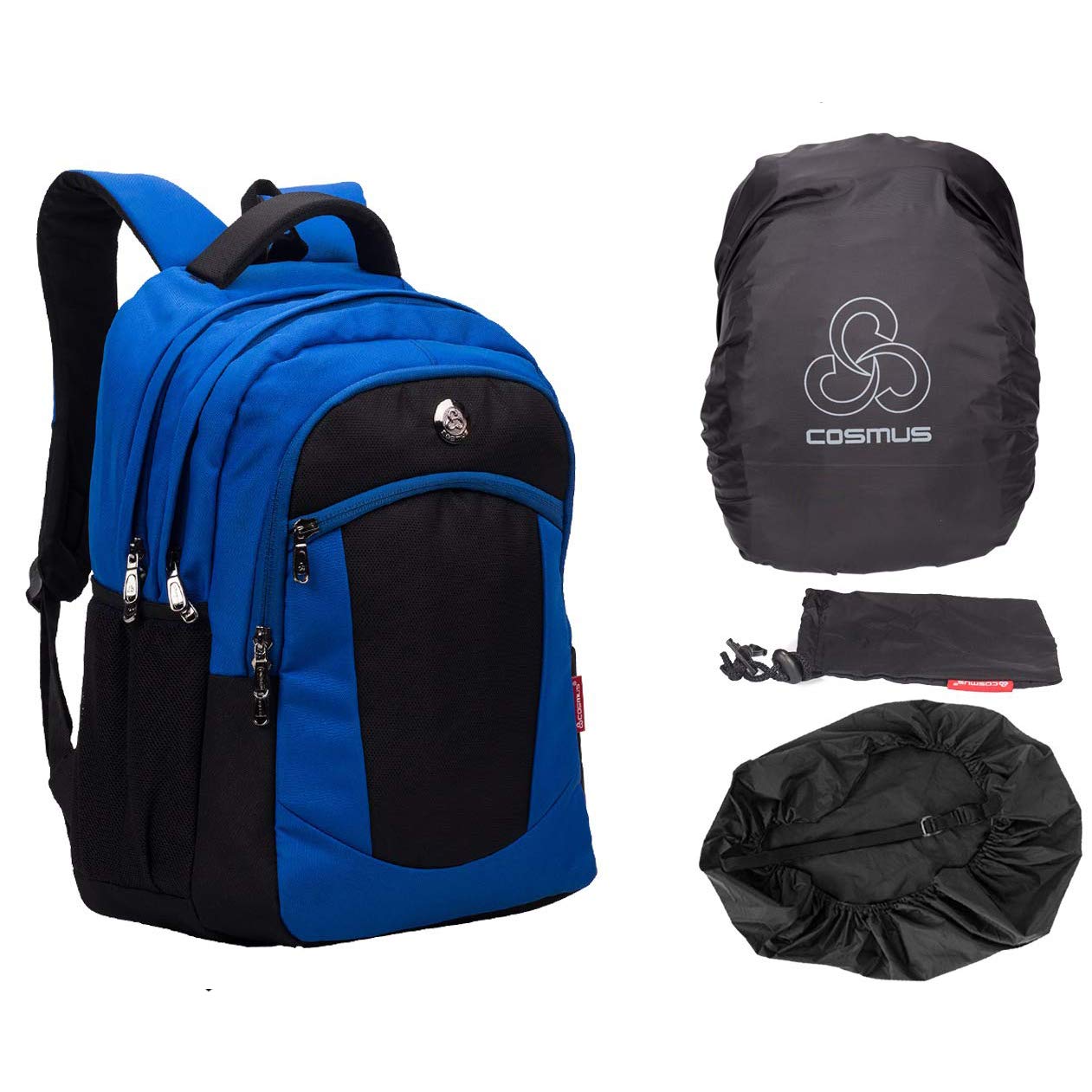Multipurpose Backpack Bag - Cosmus Madison Royal Blue 33L Waterproof Bag with Laptop Compartment + Rain Cover with Pouch (B07NPL6V8S) Amazon Price History, Amazon Price Tracker