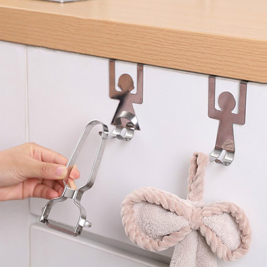 Lot De 10 Crochets Muraux Cœur En Acier Inoxydable - Argenté, Design Élégant Et Robuste
