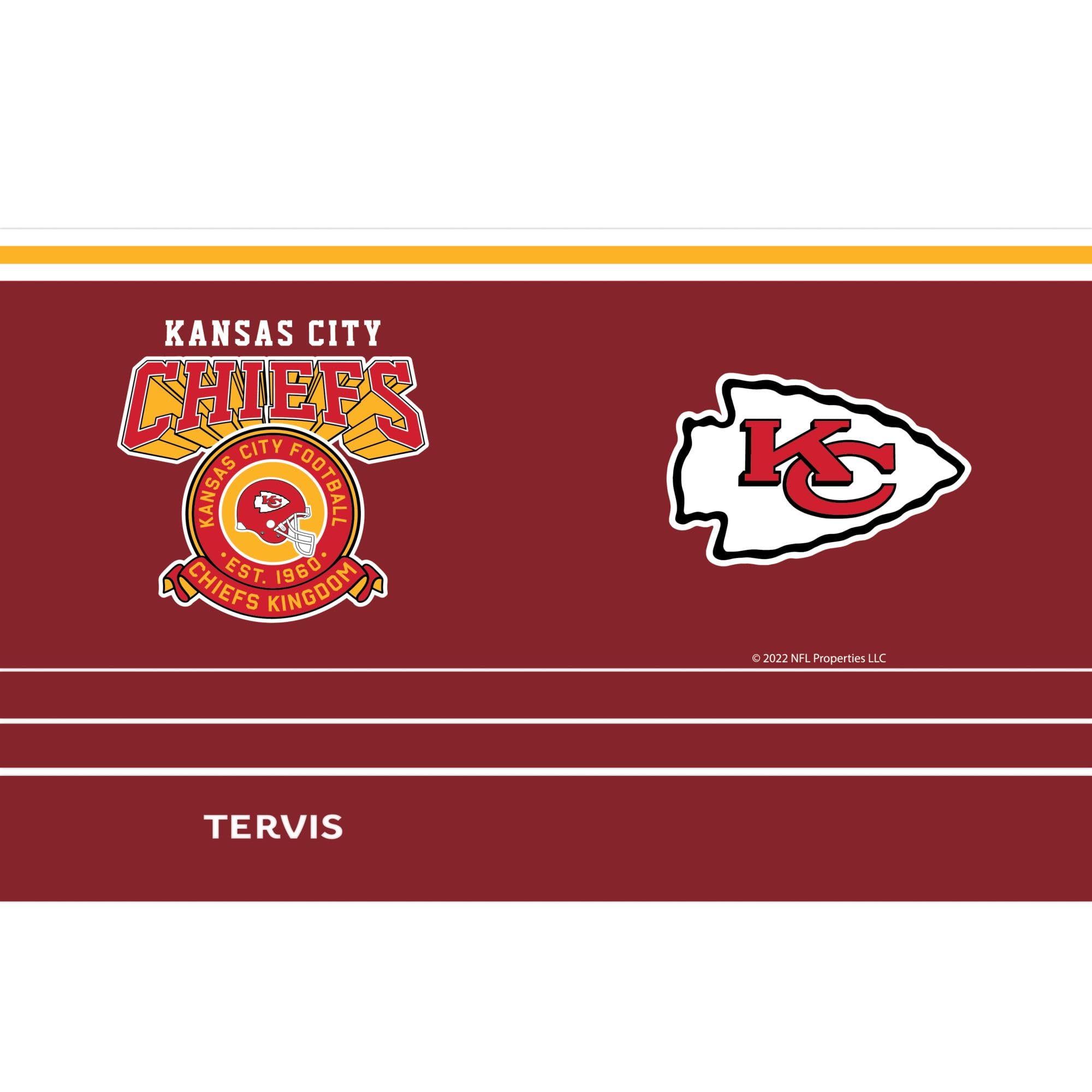 Tervis NFL Kansas City Chiefs-Vintage Isolierter Becher, 590 ml, Edelstahl