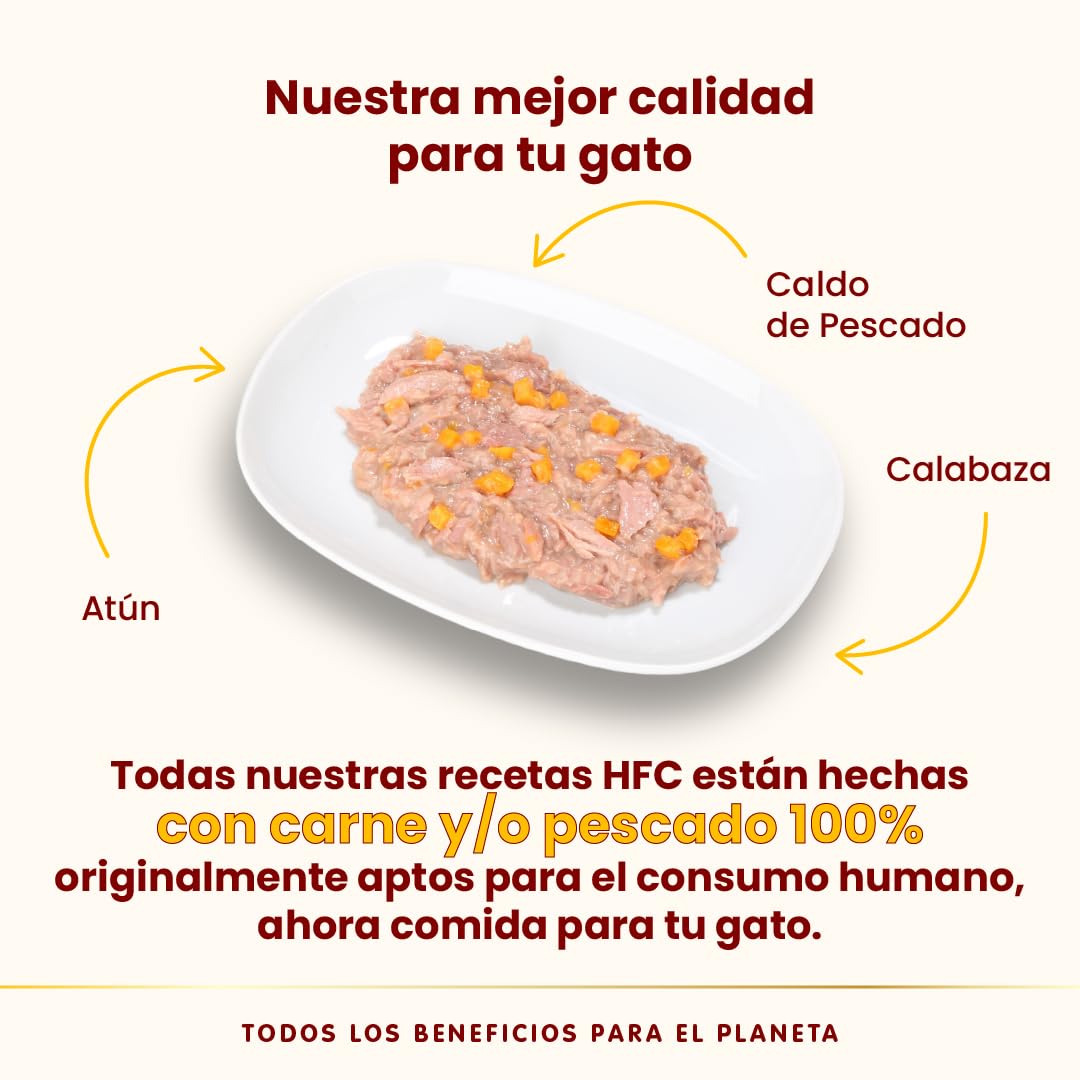 almo nature HFC Complete - Alimento húmedo para Gatos Adultos. Atún con Calabaza (24 latas de 70 g)