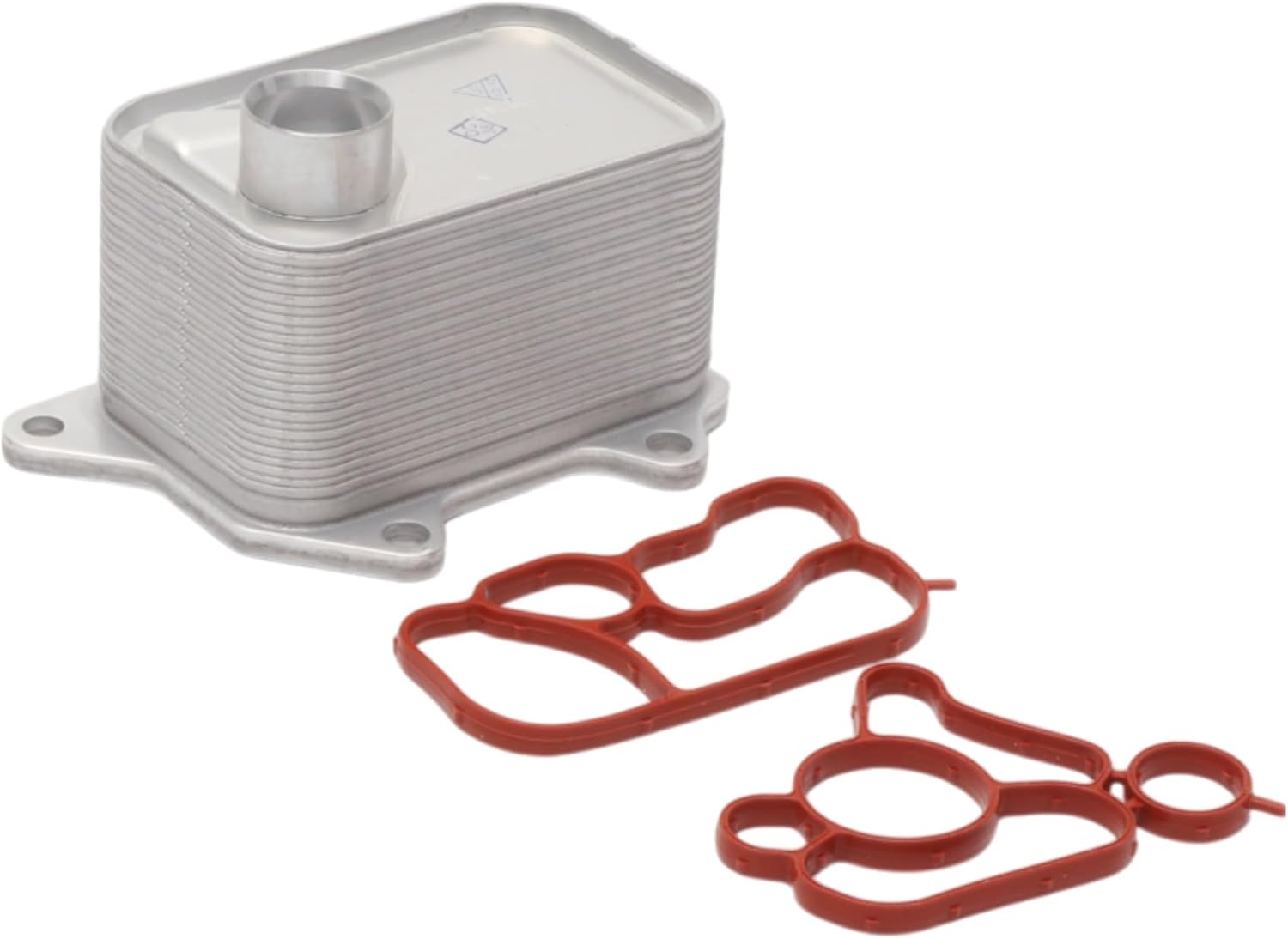 ACROPIX Engine Oil Cooler for Volkswagen Aeteon 2.0T 19-24 Transmission Oil Cooler Trans Cooler with O-ring Seals No.06L117021C Aluminum Alloy Silver Tone