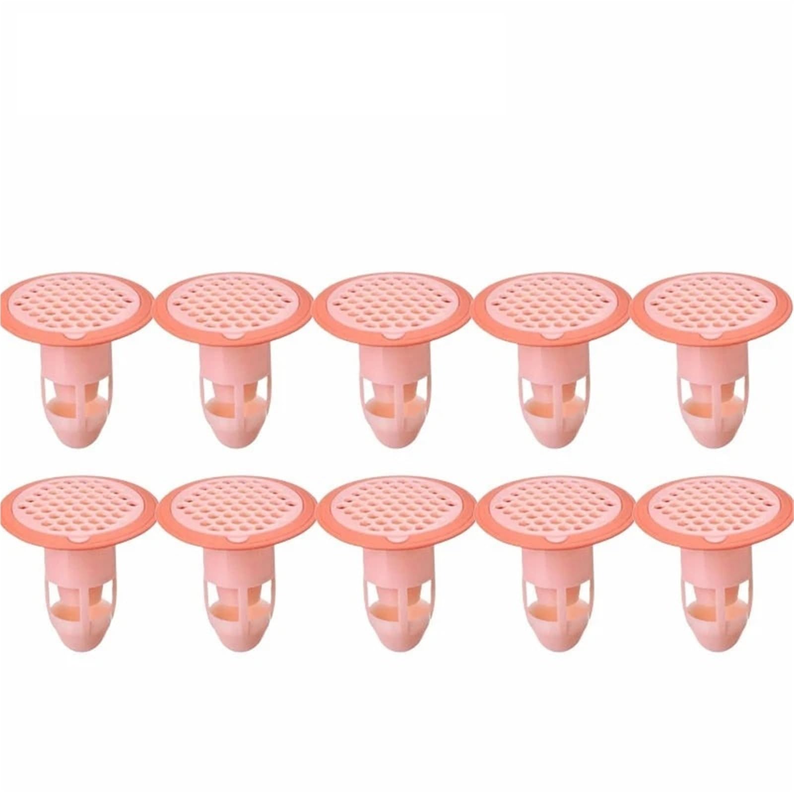 Hower Floor Drain Core 1-10Pcs Silicone Drain Strainer, Anti-Odor Filter(Pink-10PCS)