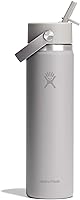 Vista 95 de Hydro Flask - Boca ancha, tapa con popote flexible, color negro (Black), 32 onzas