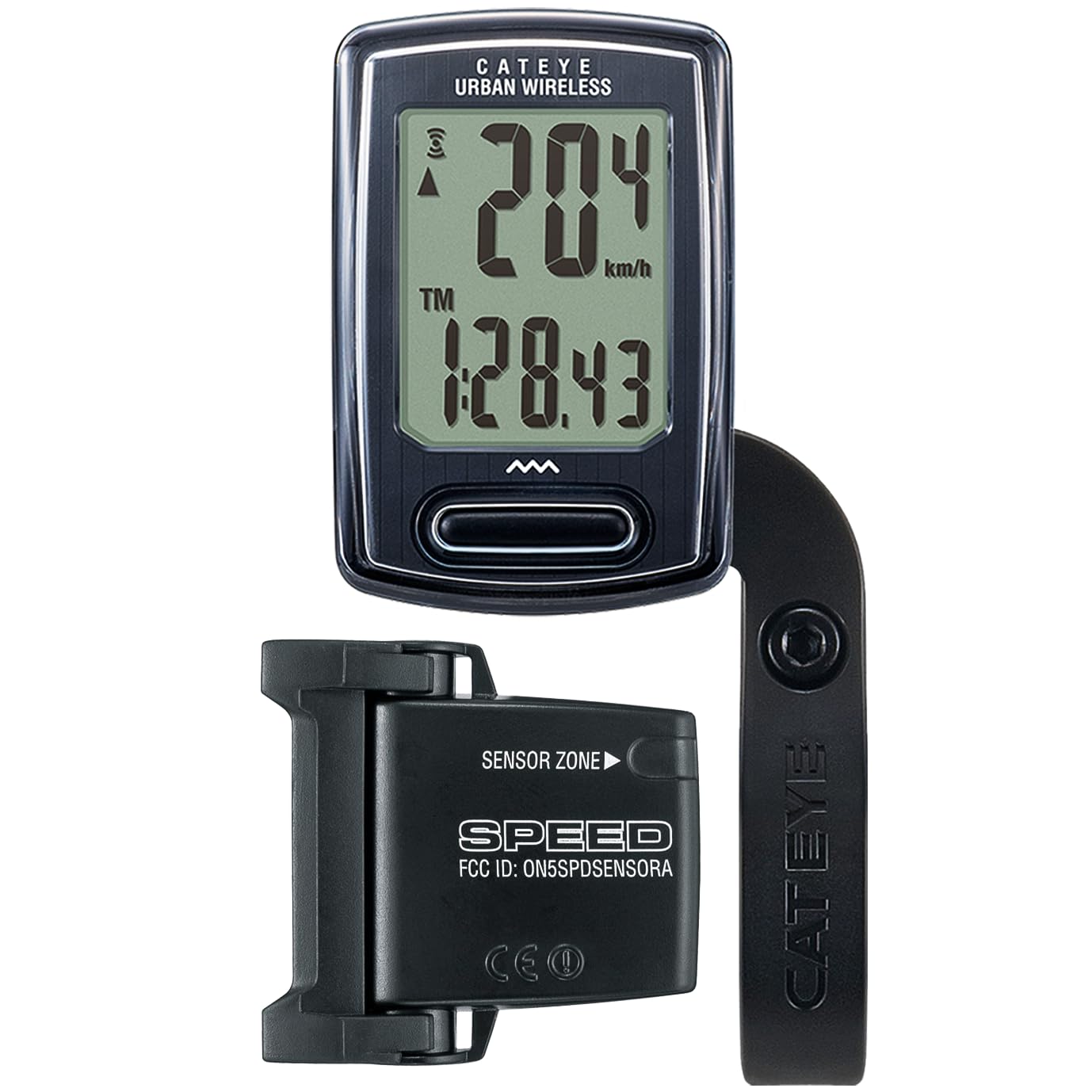 CATEYE Urban Wireless Bike Computer – Analog Speedometer & Odometer with Calorie Tracking, FlexTight™ Mount, Auto Start/Stop, Programmable Odometer & Easy Setup for All Bikes (OF-100)