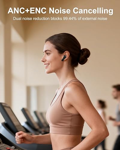 Miniatura 7 de Auriculares inteligentes con pantalla táctil, auriculares de pantalla táctil, auriculares inalámbricos Bluetooth 5.4, auriculares táctiles con