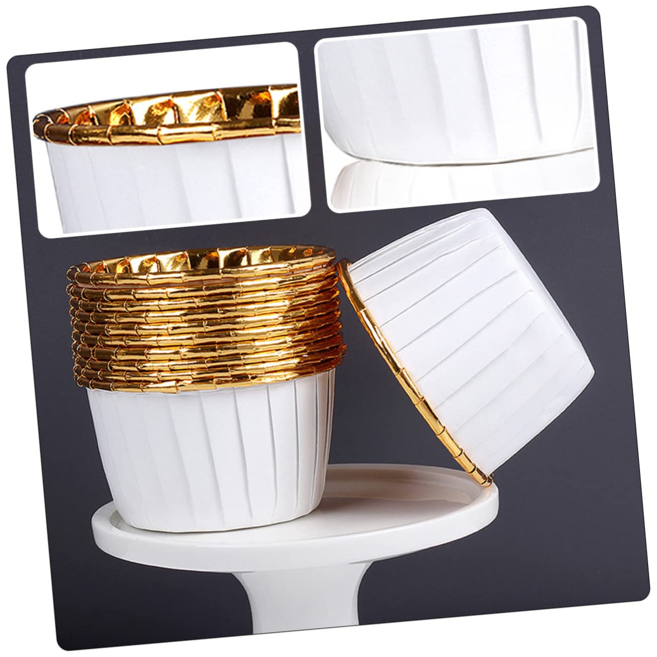 Alipis 250stücke Backpapier Muffinbecher Dekorative Und Praktische Cupcake-förmchen Lebensmittelecht Hitzebeständig Für Desserts Partys Und Hochzeiten Einfarbig