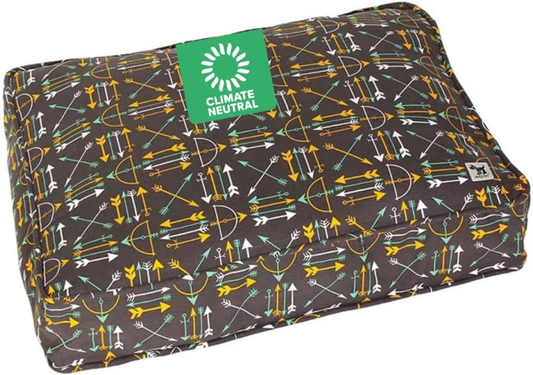 Molly Mutt Small Canine Mattress Cowl -Lion’s Roar Print – Measures 22”x27”x5’’ – 100% Cotton – Sturdy – Breathable – Sustainable – Machine Washable Canine Mattress Cowl