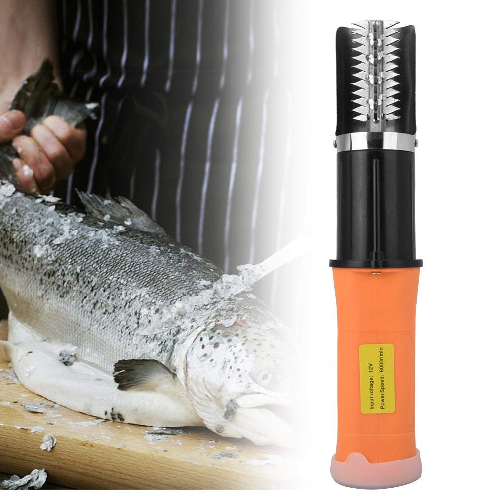 Raspadores de Pescado Eléctricos Inalámbricos Raspador de Escamas de Pescado Extractor de Escamas de Pescado Fácil Herramienta de Limpieza descalcificador de Piel de Pescado(Enchufe de la UE)