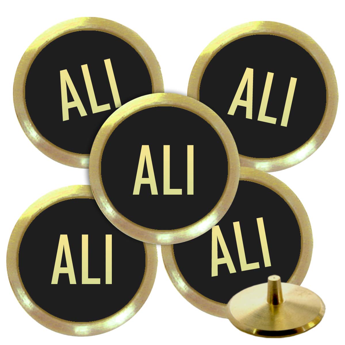 Best Impressions Personalised Solid Brass Golf Ball Markers (ALI) — image 1