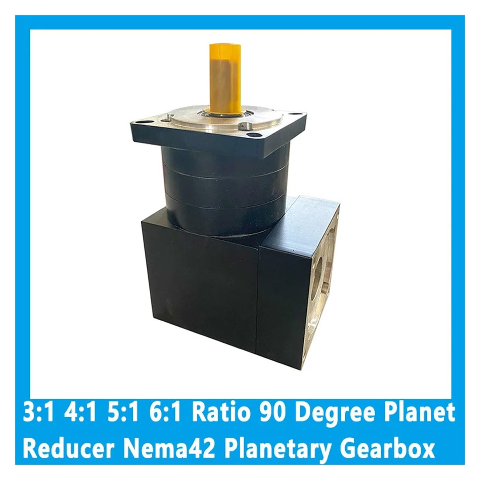 Réducteur Réducteur planétaire à 90 degrés Nema42, Rapport 3:1 4:1 5:1 6:1, Sortie d'arbre de boîte de Vitesses planétaire for servomoteur 110 mm(4 to 1)