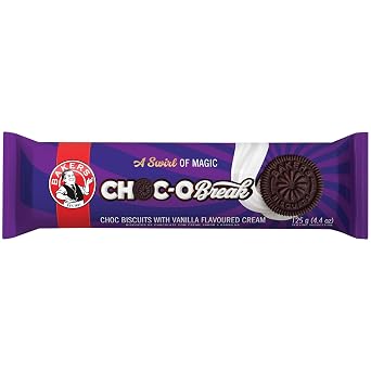 Bakers - Choc-o Break - Chocolate Biscuits 125g w/Vanilla Flavoured Cream | 1 Pack |