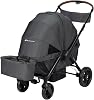 Bebeconfort Helios, Double Pram from Birth, 0-4 Years, 0-22kg, 2 Face-to-face Seats, Large All-Terrain Wheels, Compact Folding, Trolley on Wheels, Protective Canopy, Mineral Graphite
