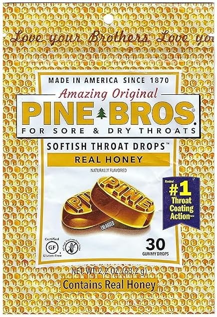 Pine Bros. Softish - Gotas para la garganta de tamaño económico - 30 gotas (paquete de 4)