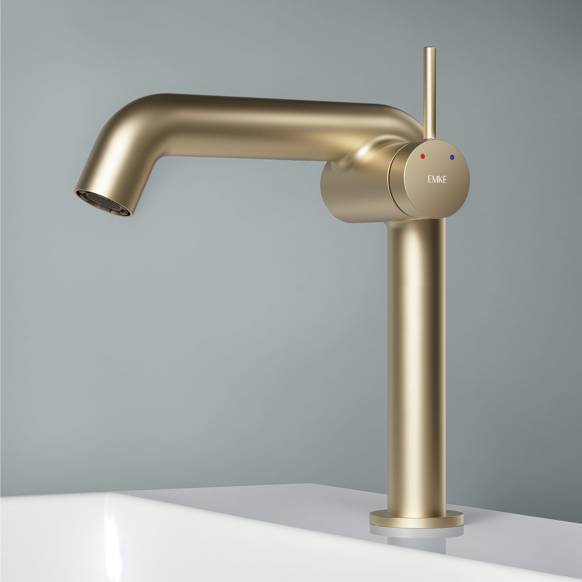 Robinet de salle de bain EMKE anti-fuite en laiton pour installation facile