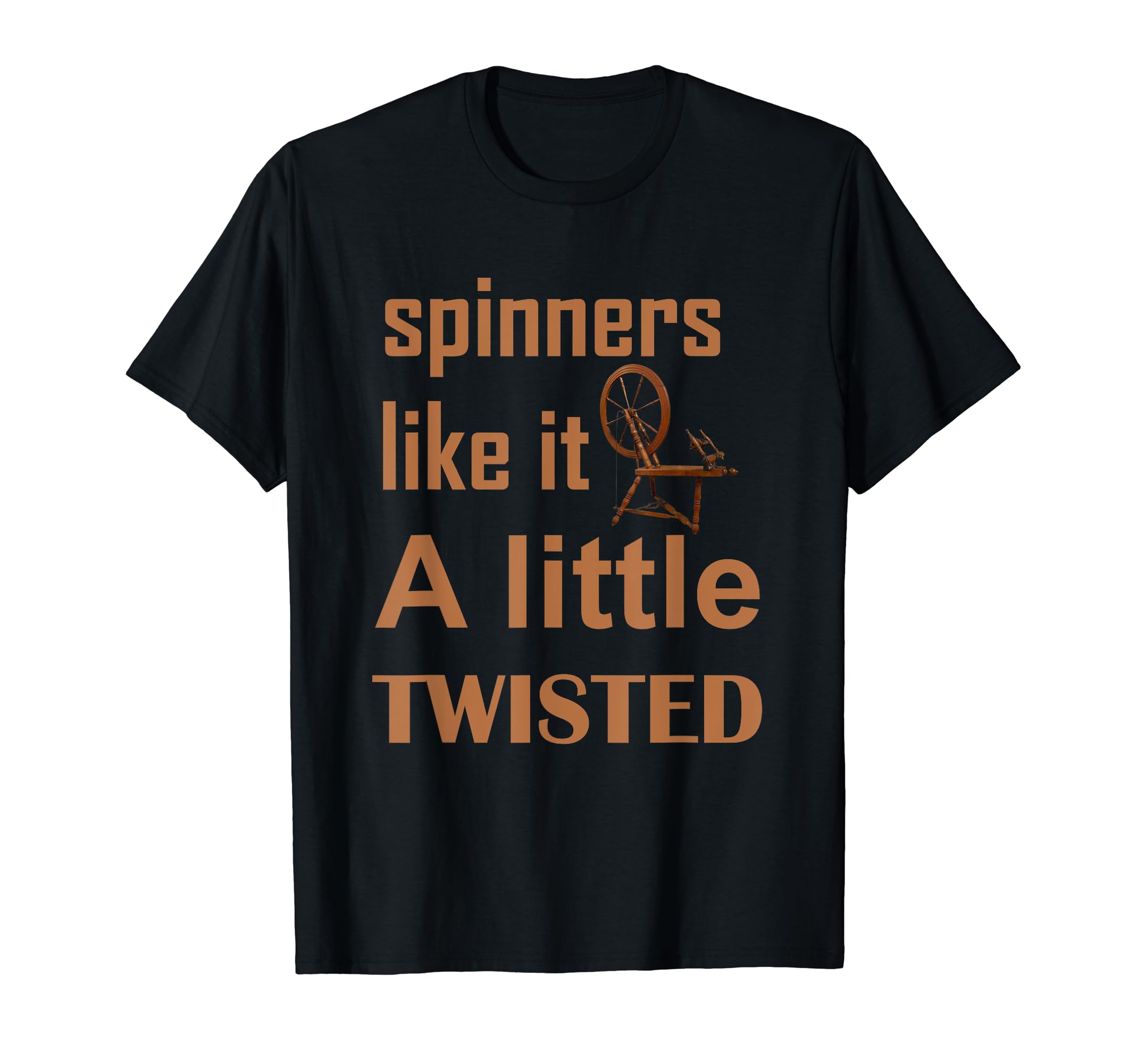 Yarn Spinning Gift for Wool Knitting Spinner T-Shirt, Black