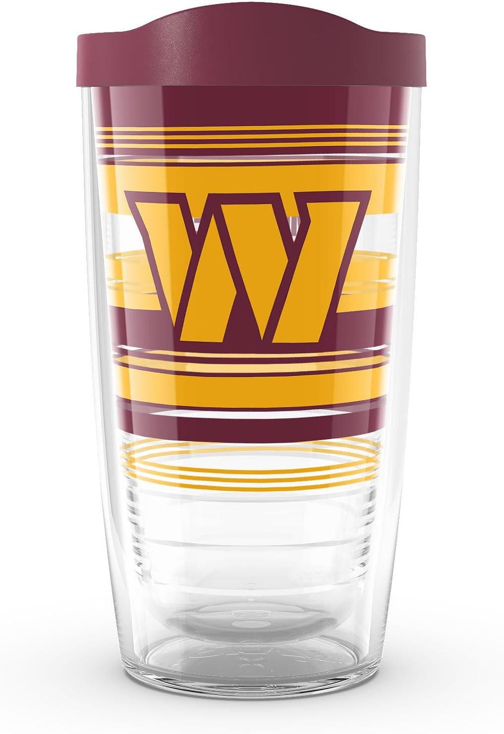 Tervis Made in USA Double Walled NFL Washington Commanders Hype Stripes Insulated Tumbler Cup Keeps Drinks Cold & Hot, 16oz, Classic
